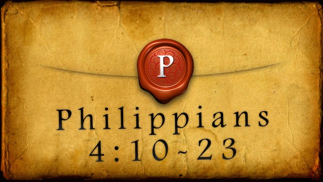 Philippians 4:10-23 - Audio