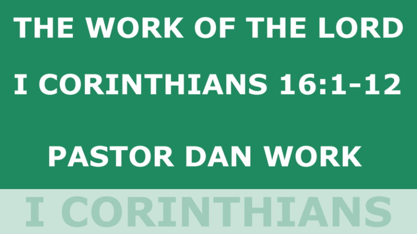 The Work of the Lord