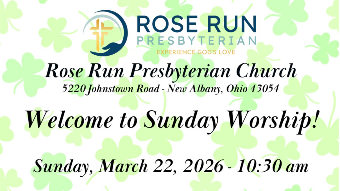 Sunday Worship Service from Rose Run Presbyterian Church.