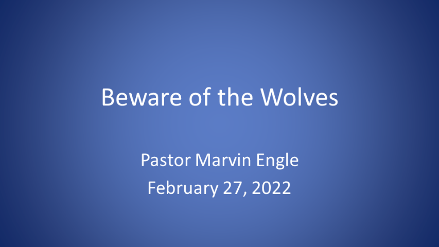 Sermon on Mount - Beware of the Wolves