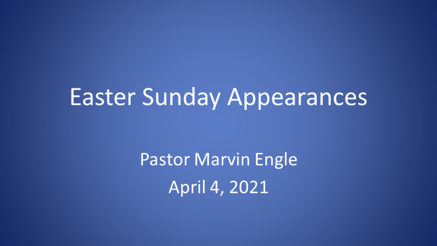Easter Sunday Appearances