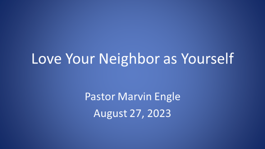 Love Your Neighbor as Yourself