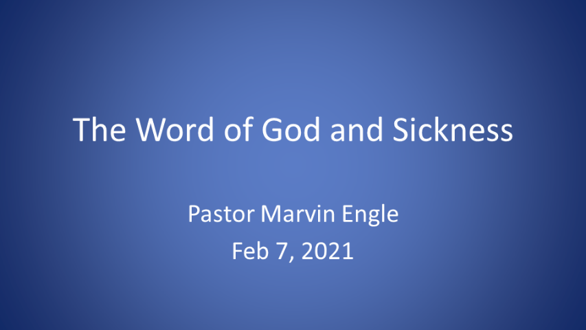 James - The Word of God and Sickness