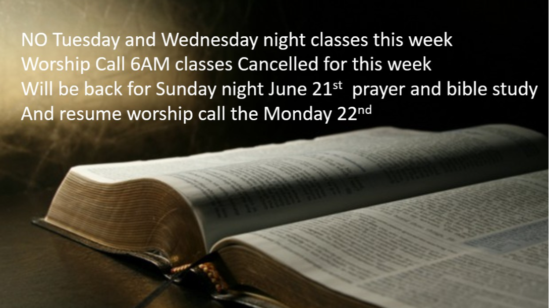 NO tuesday and thursday night Bible study this week - 2026/06/21 (4) episode artwork