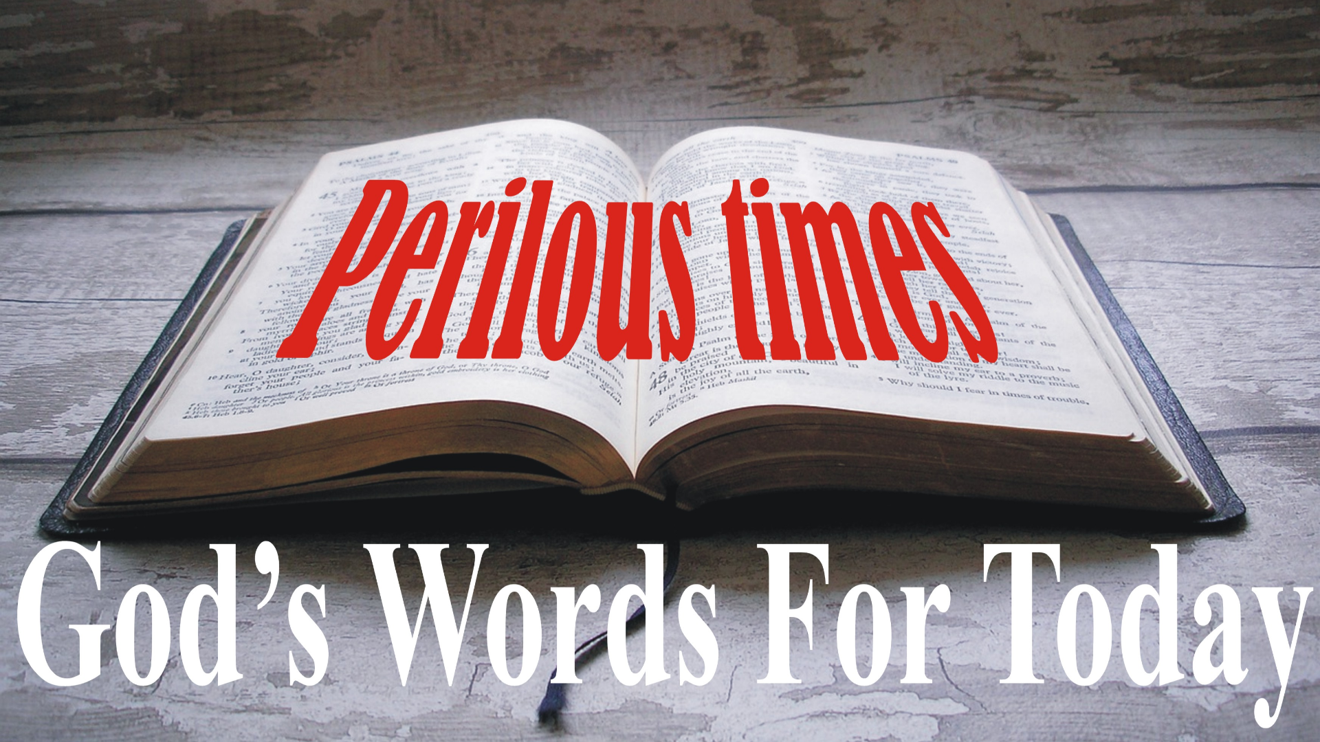 History is at a Turning Point in these Perilous Times