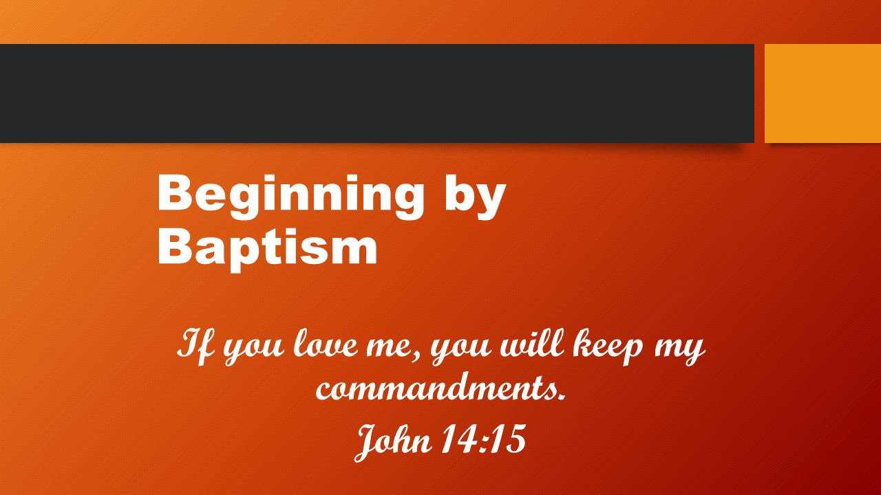 Beginning by Baptism - Audio episode artwork