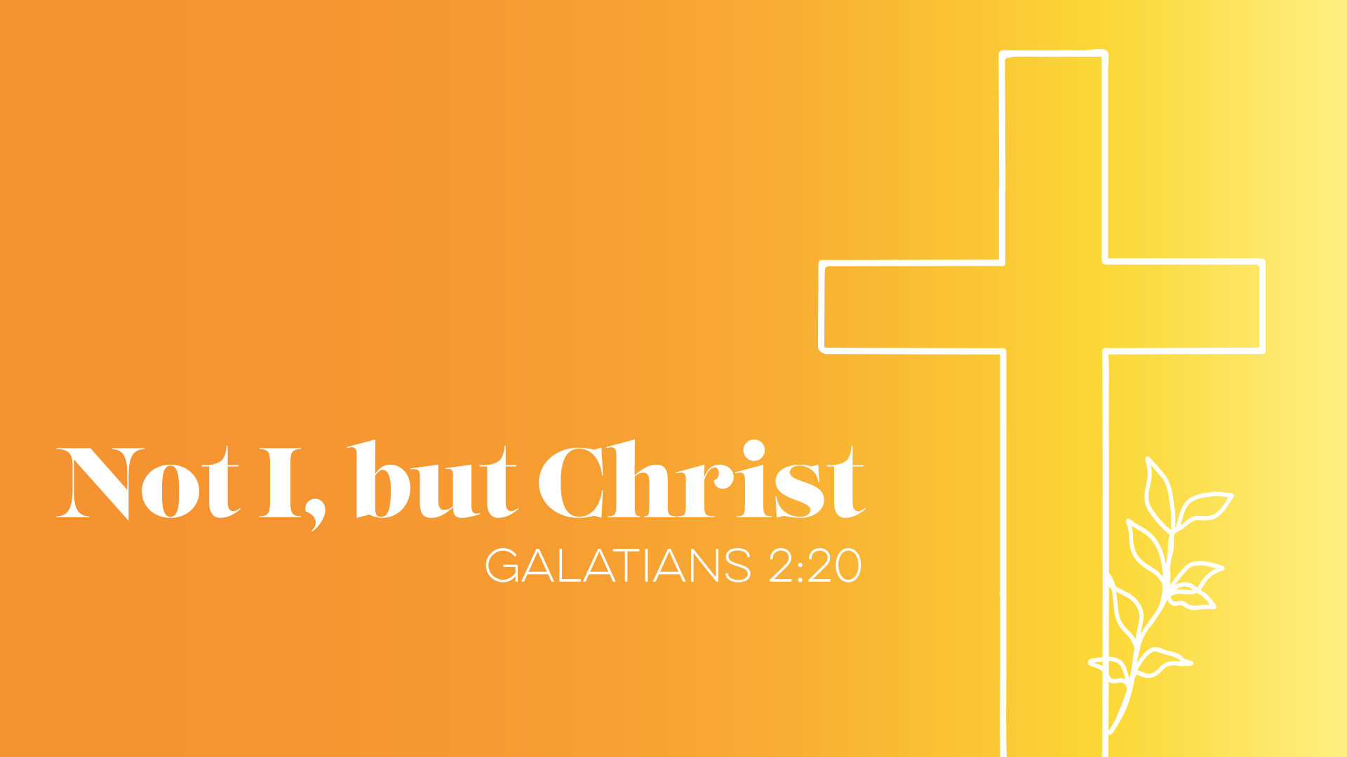Not I, But Christ - Audio episode artwork