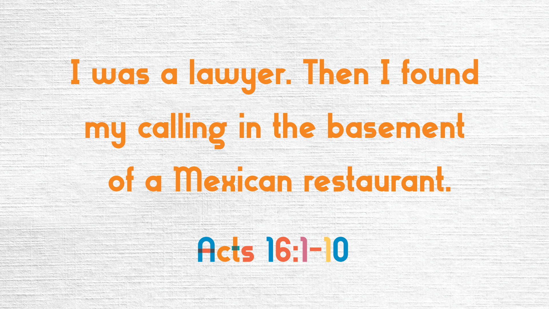 I was a lawyer. Then I found my calling in the basement of a Mexican restaurant. - Audio episode artwork