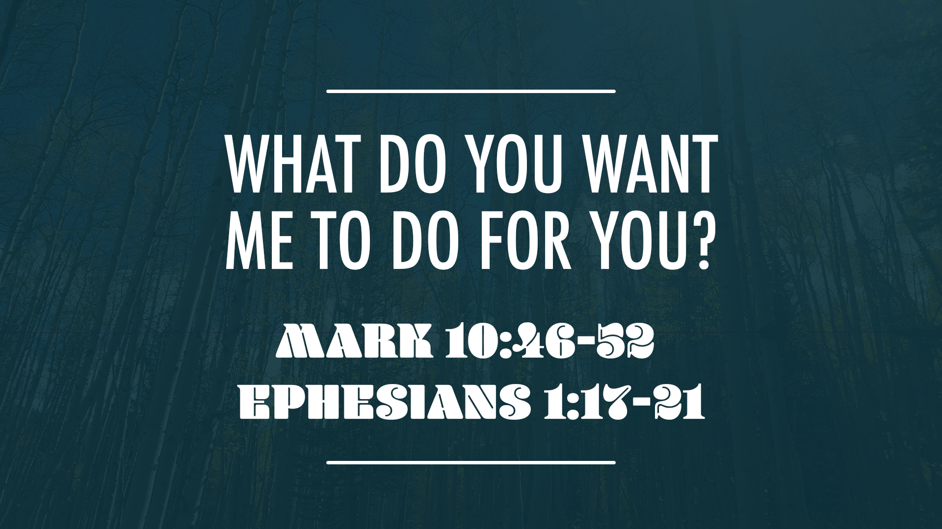 What do you want me to do for you? - Audio episode artwork