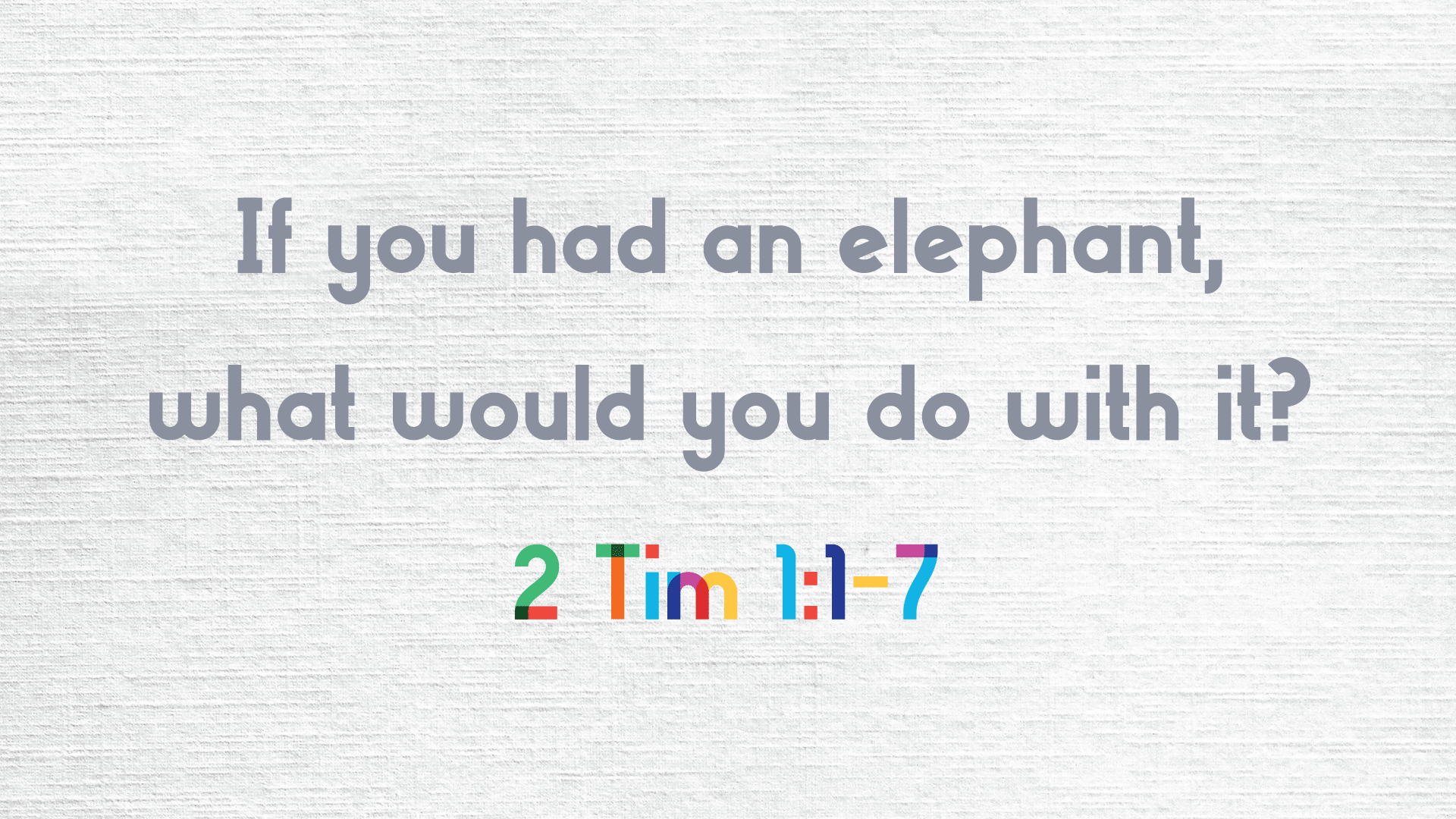 If you had an elephant, what would you do with it? - Audio episode artwork