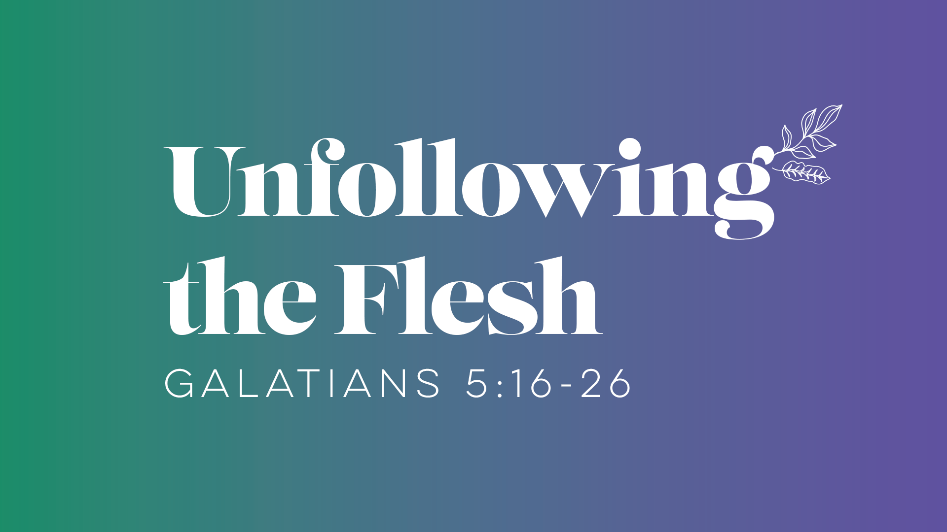 Unfollowing The Flesh - Audio episode artwork