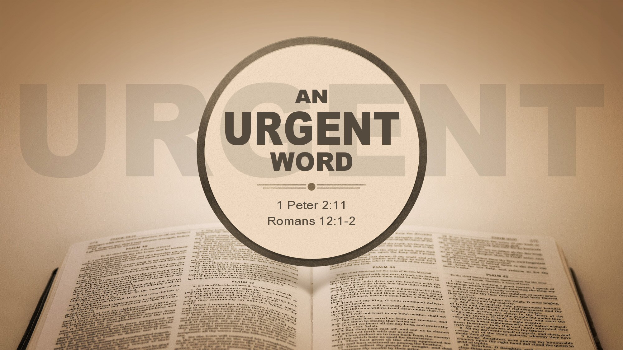 An Urgent Word - Audio episode artwork
