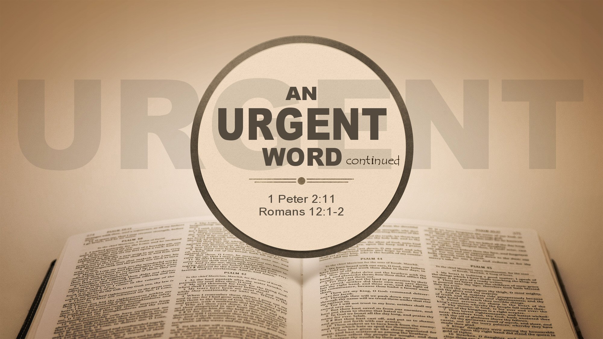 An Urgent Word 2 - Audio episode artwork