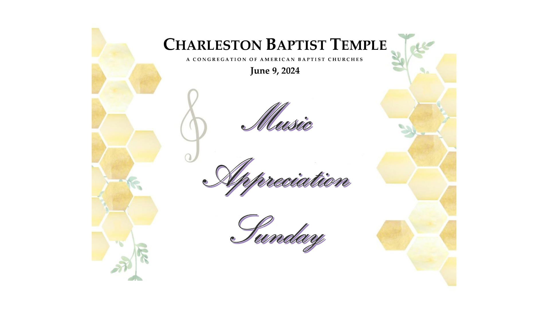 LET'S SING ~ MUSIC APPRECIATION SUNDAY