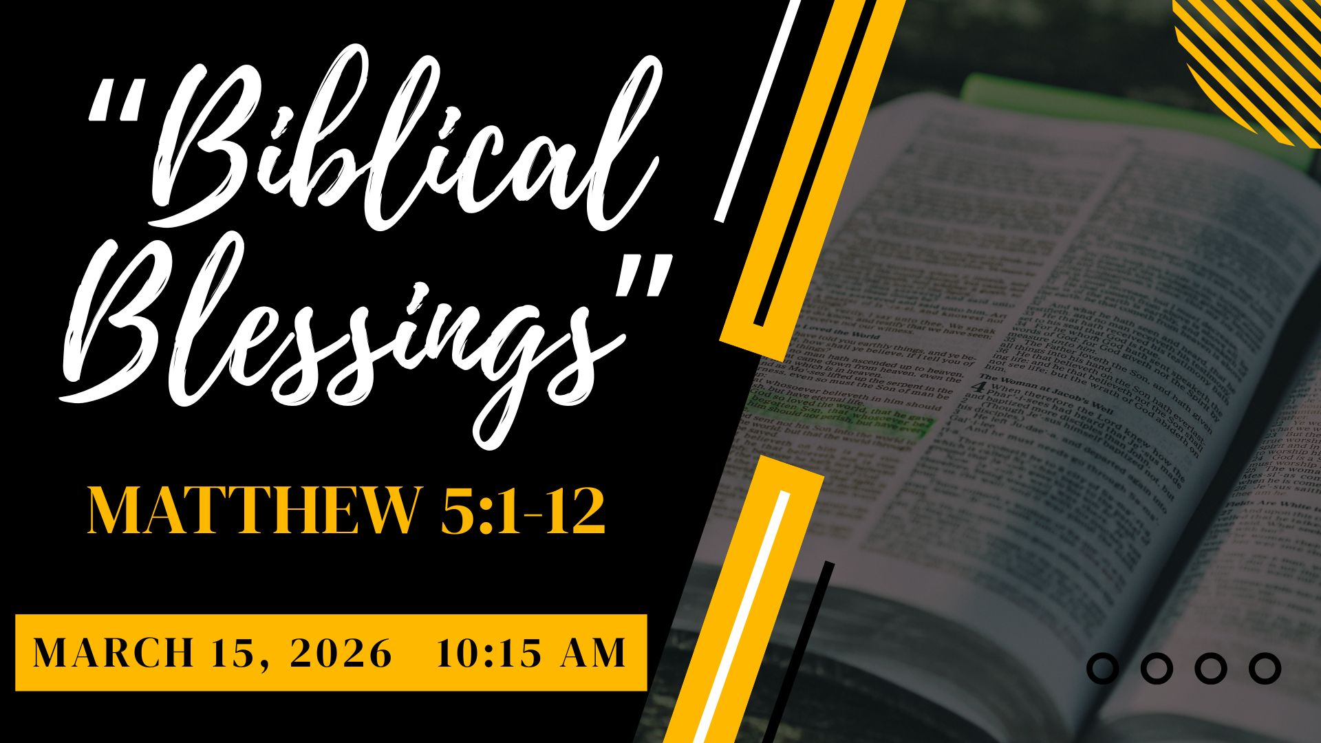 Sunday Morning Worship Service -March 15, 2026 10:15