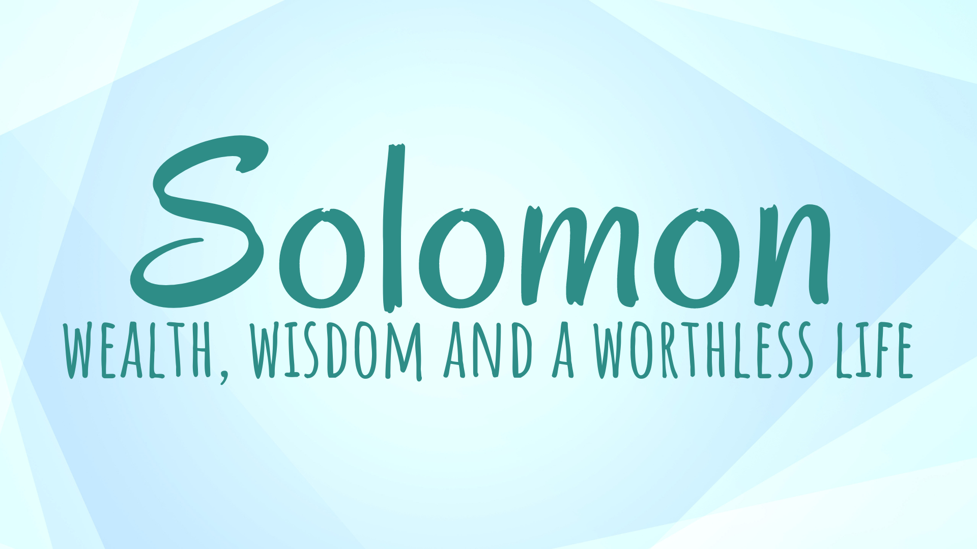 Samson-wealth, wisdom and a worthless life  - Video episode artwork