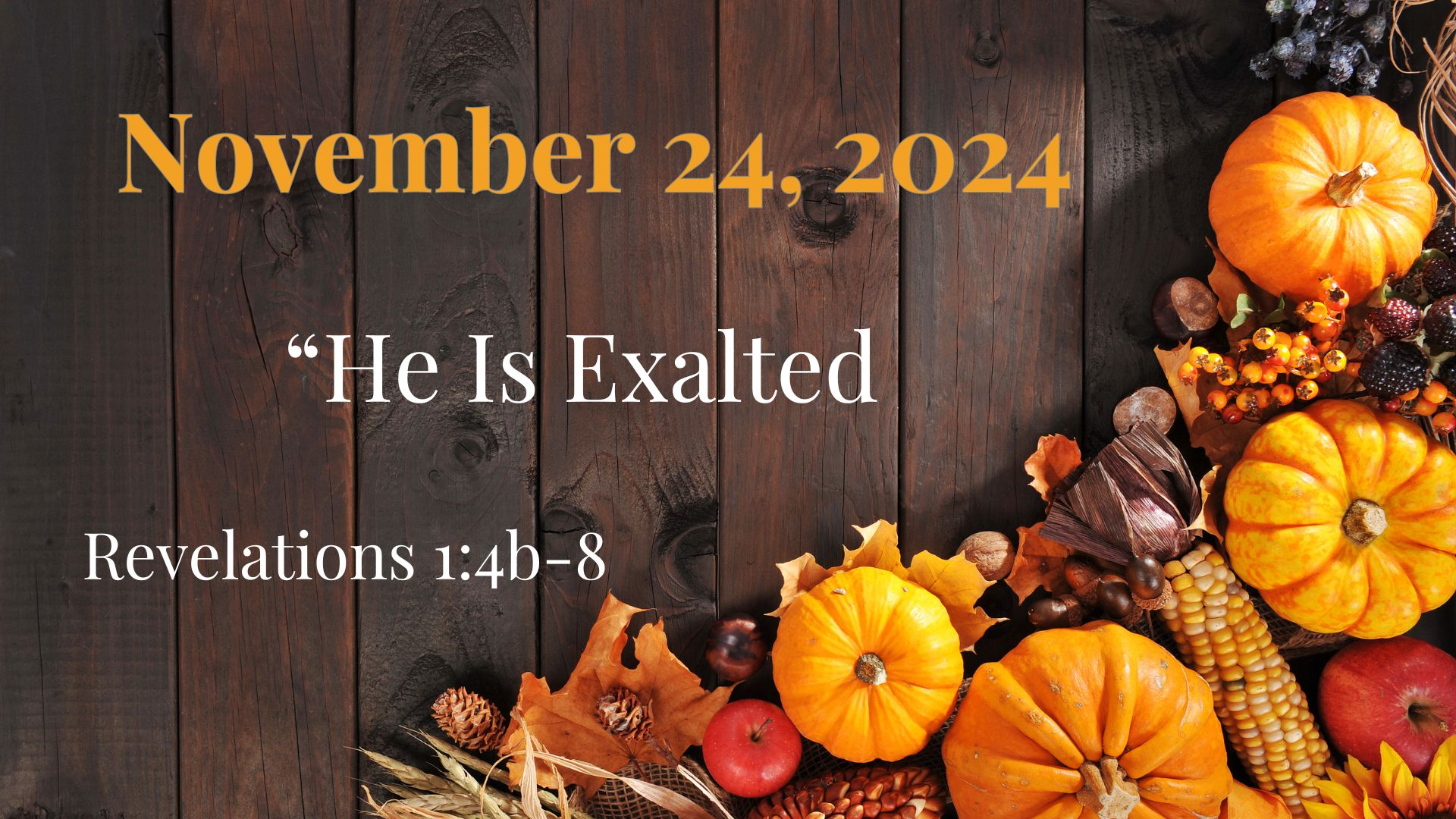 November 24, 2024 - Audio