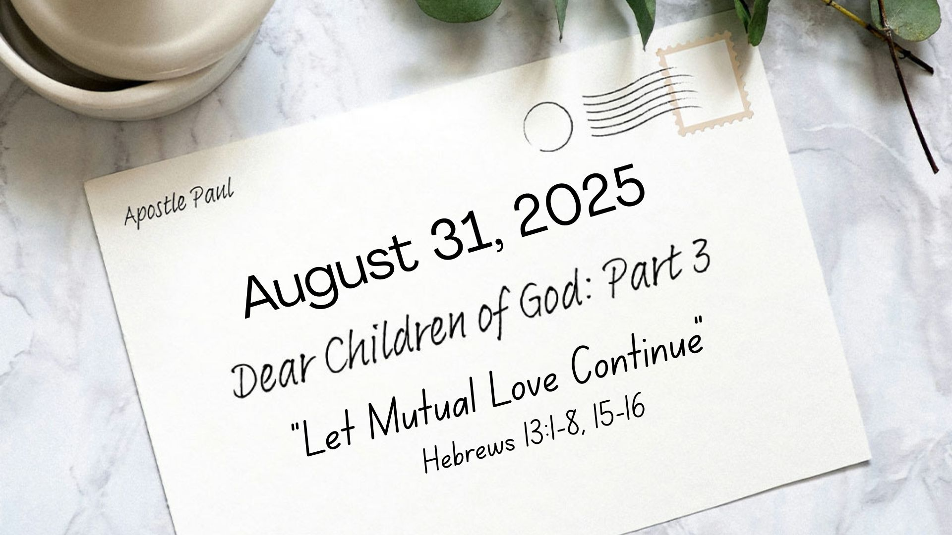 August 31, 2025  - Audio