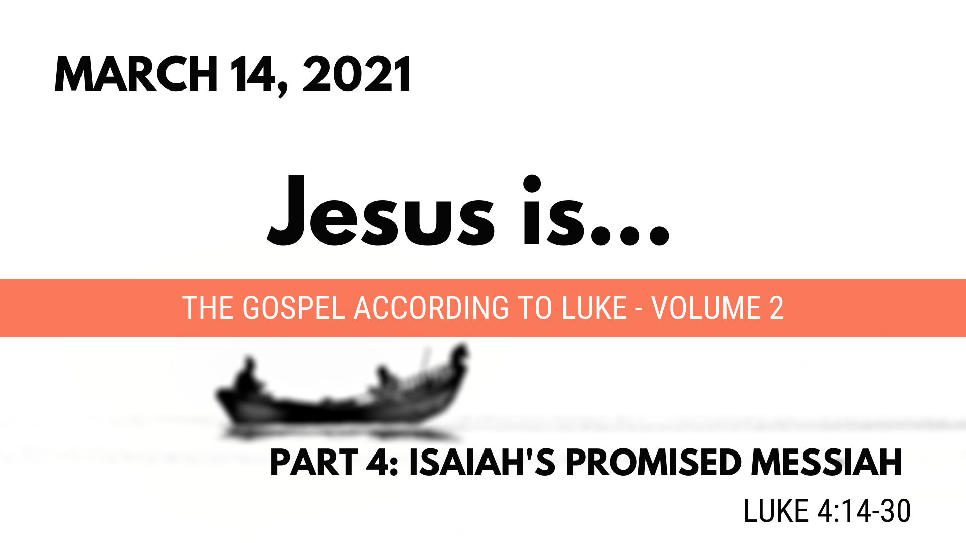 March 14, 2021 Worship Service