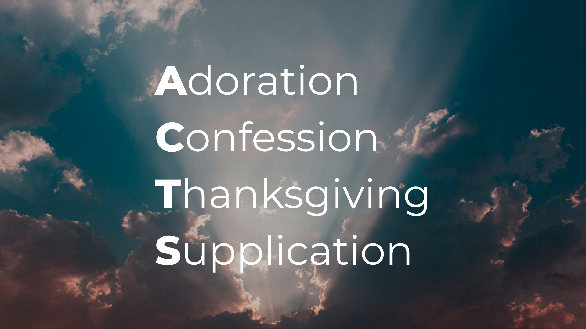 ACTS Model Prayer - Audio