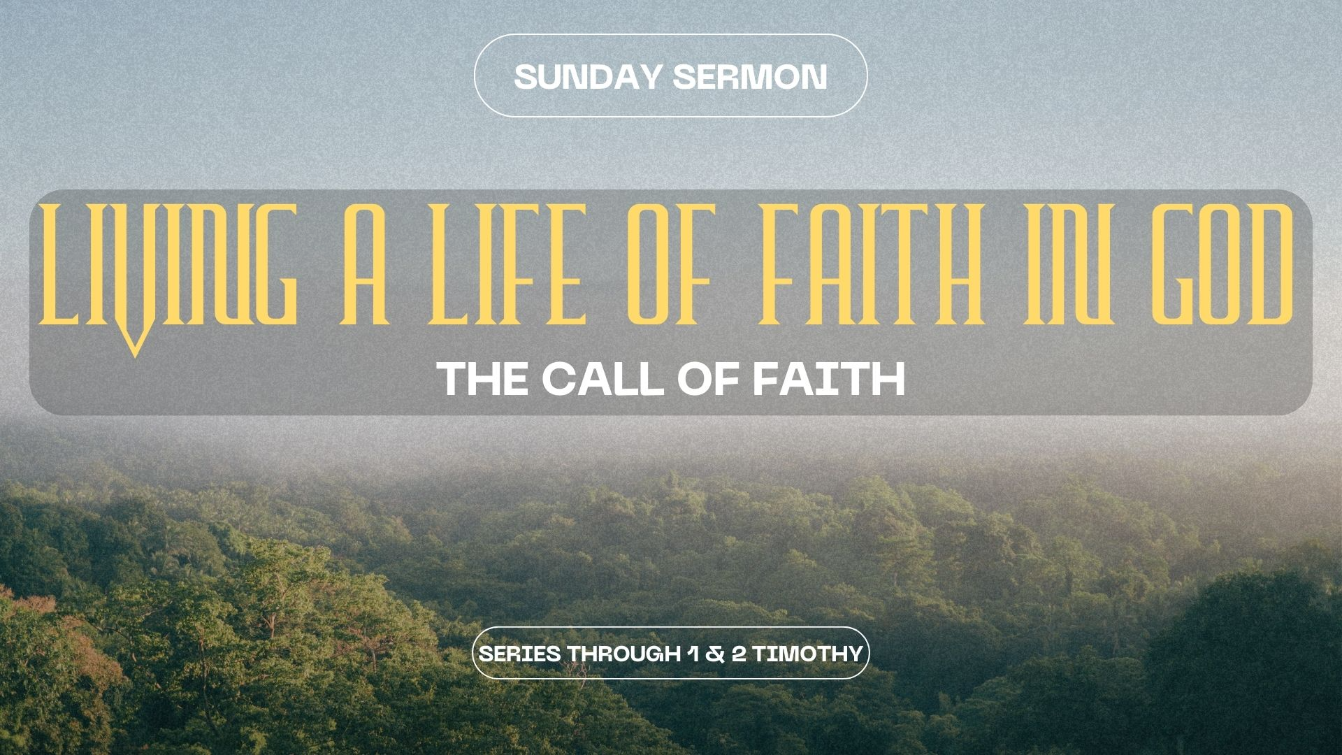 Week 6: The Call of Faith