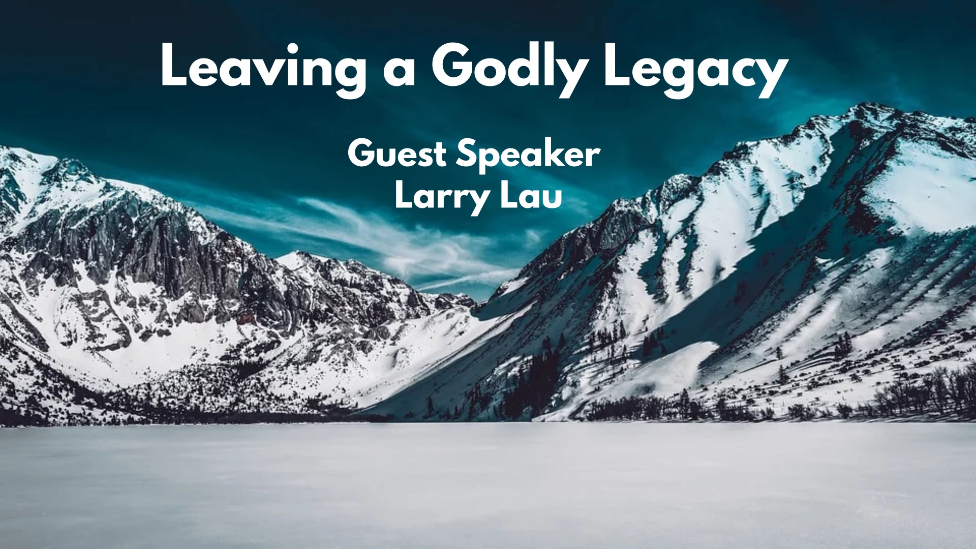 Leaving a Godly Legacy - Video episode artwork
