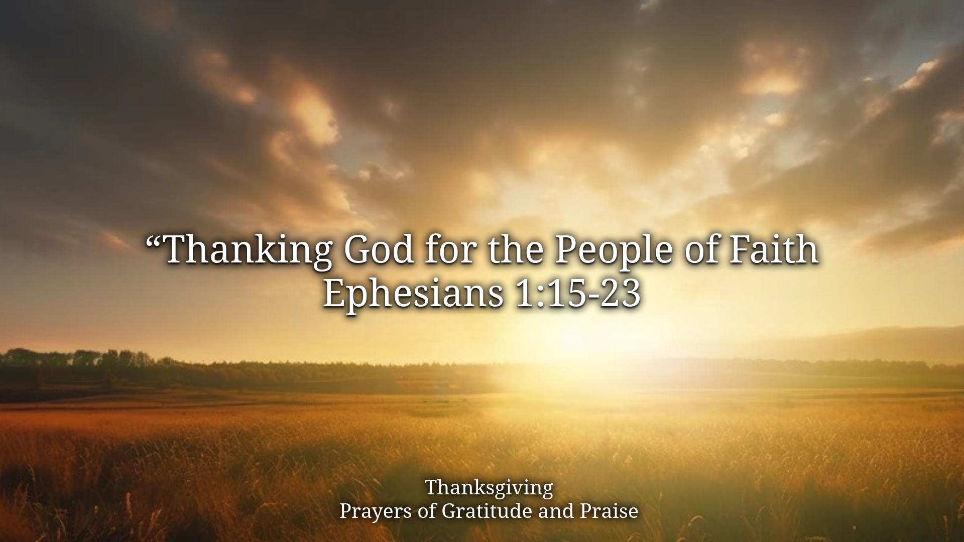Thanking God for the People of Faith - Audio episode artwork