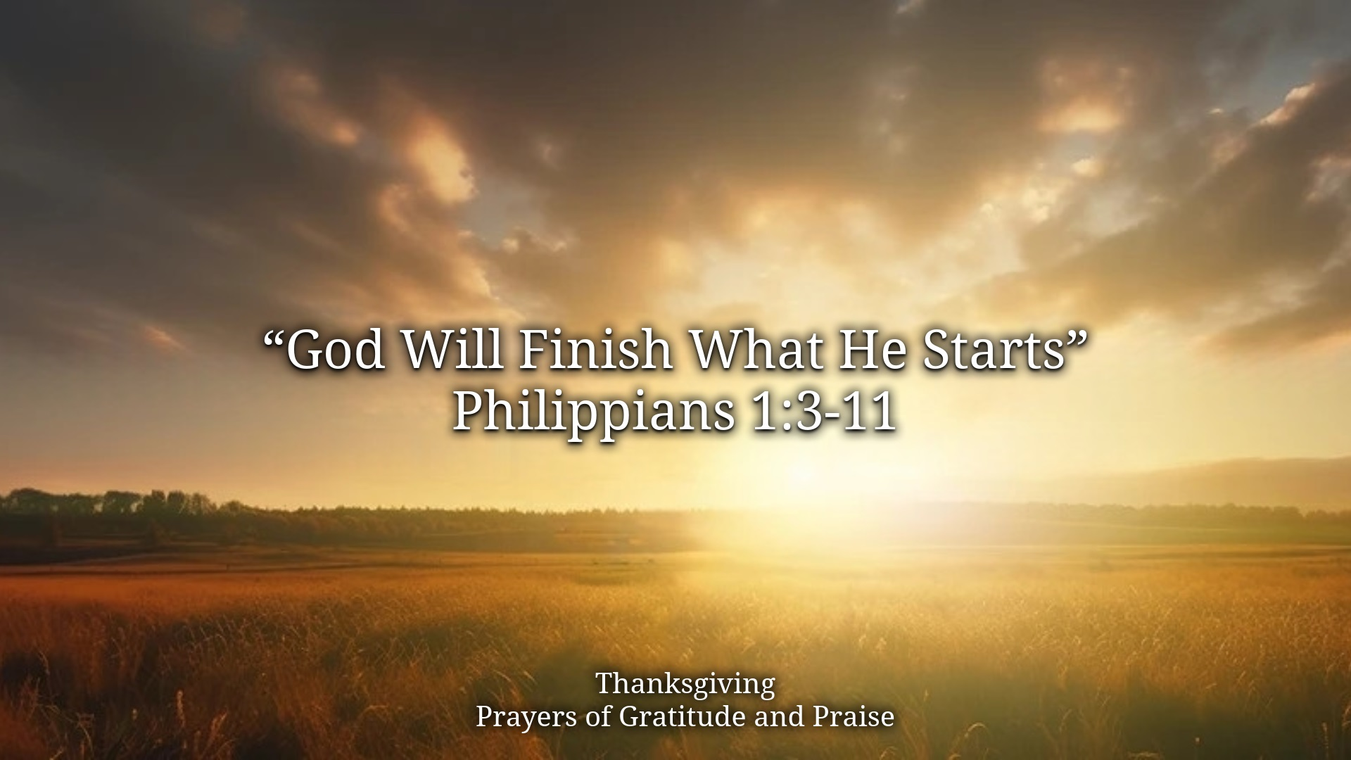 God Will Finish What He Starts - Video episode artwork