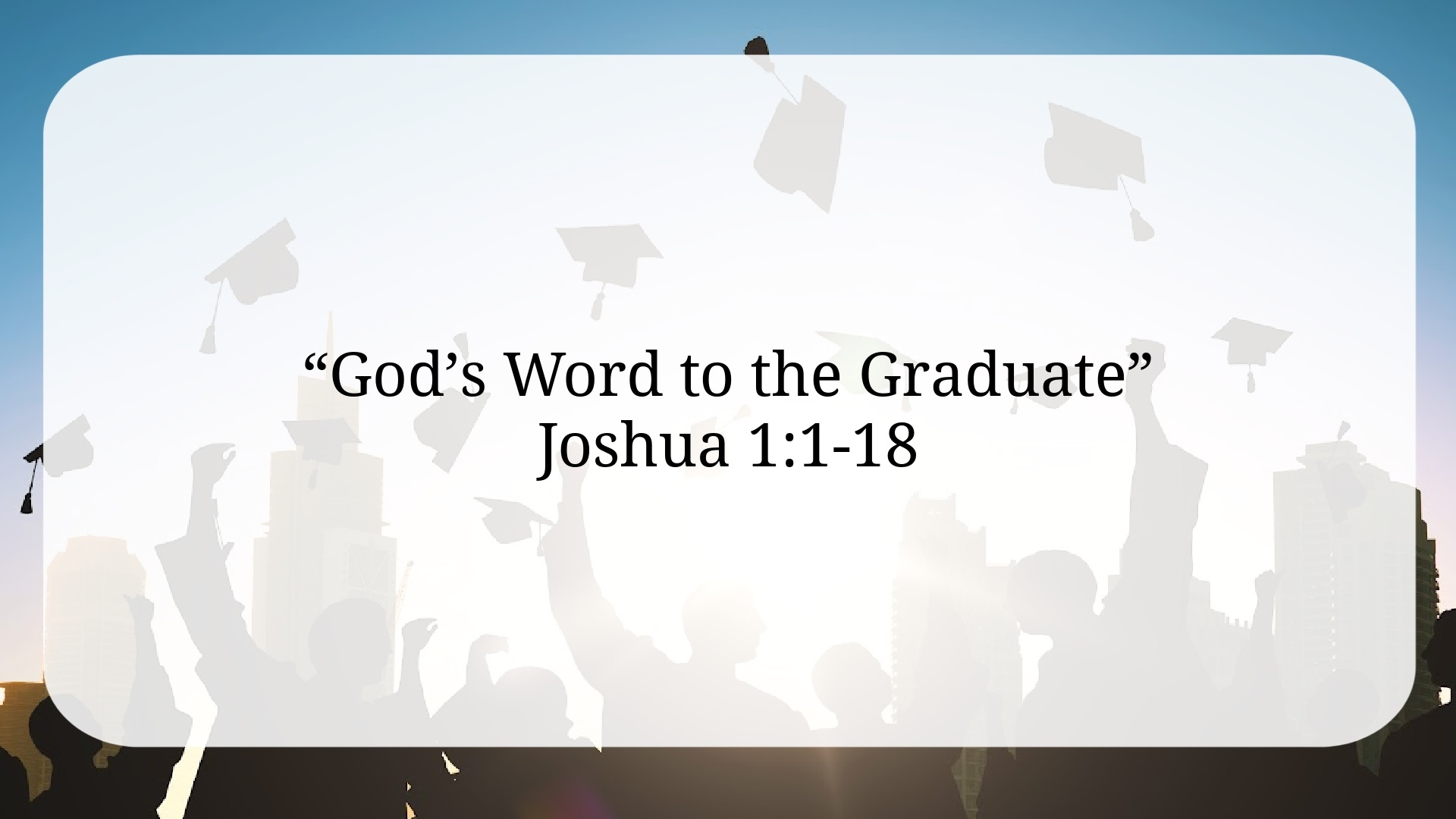 God's Word to the Graduate - Audio episode artwork
