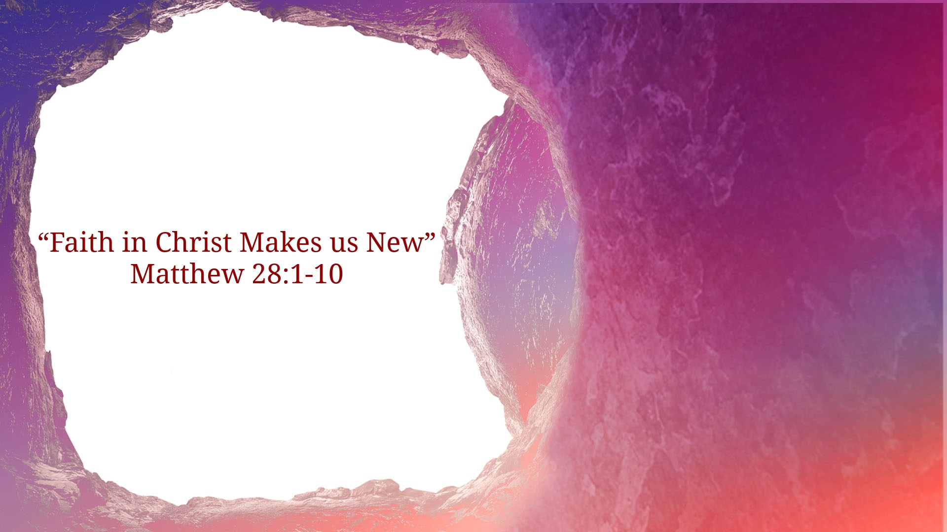 Faith in Christ Makes us New - Audio episode artwork