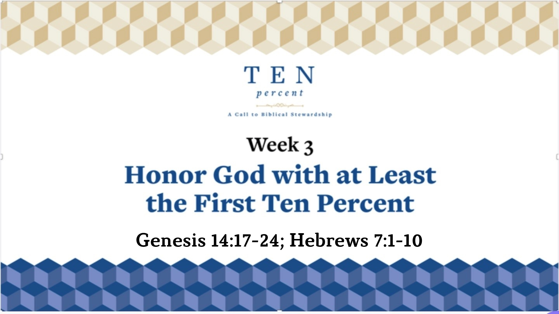 Honor God with at Least the First Ten Percent - Audio episode artwork