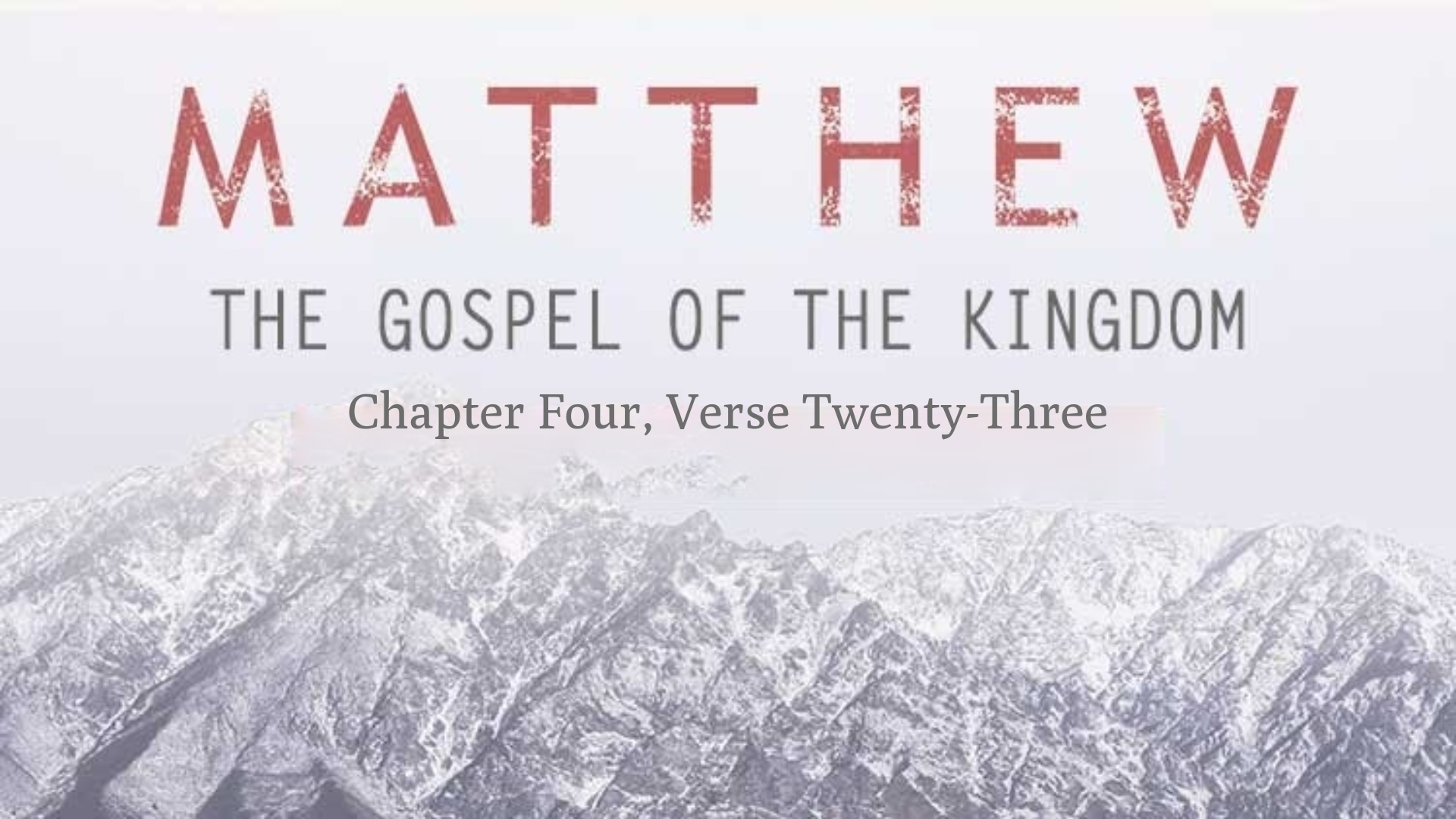 The Gospel of the Kingdom - Audio episode artwork