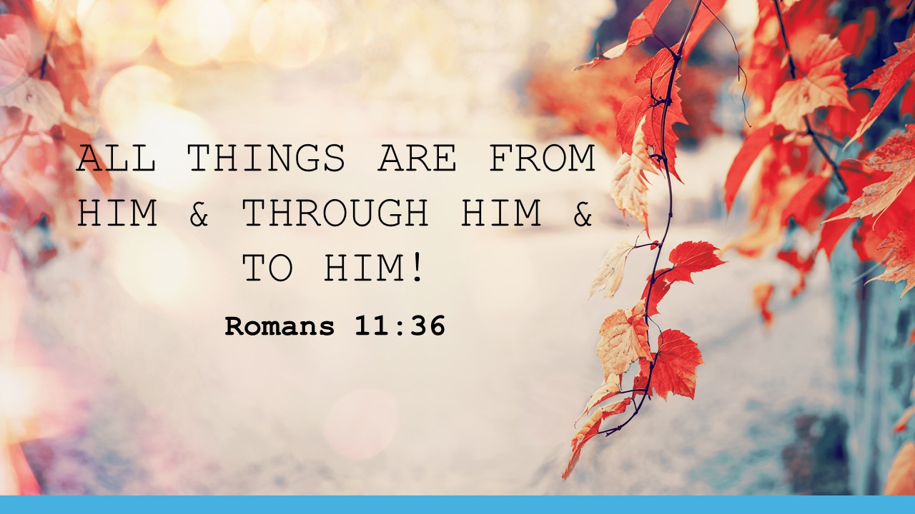 ALL THINGS ARE FROM HIM & THROUGH HIM & TO HIM!  Romans 11:36 - 2025/11/16 (2) episode artwork