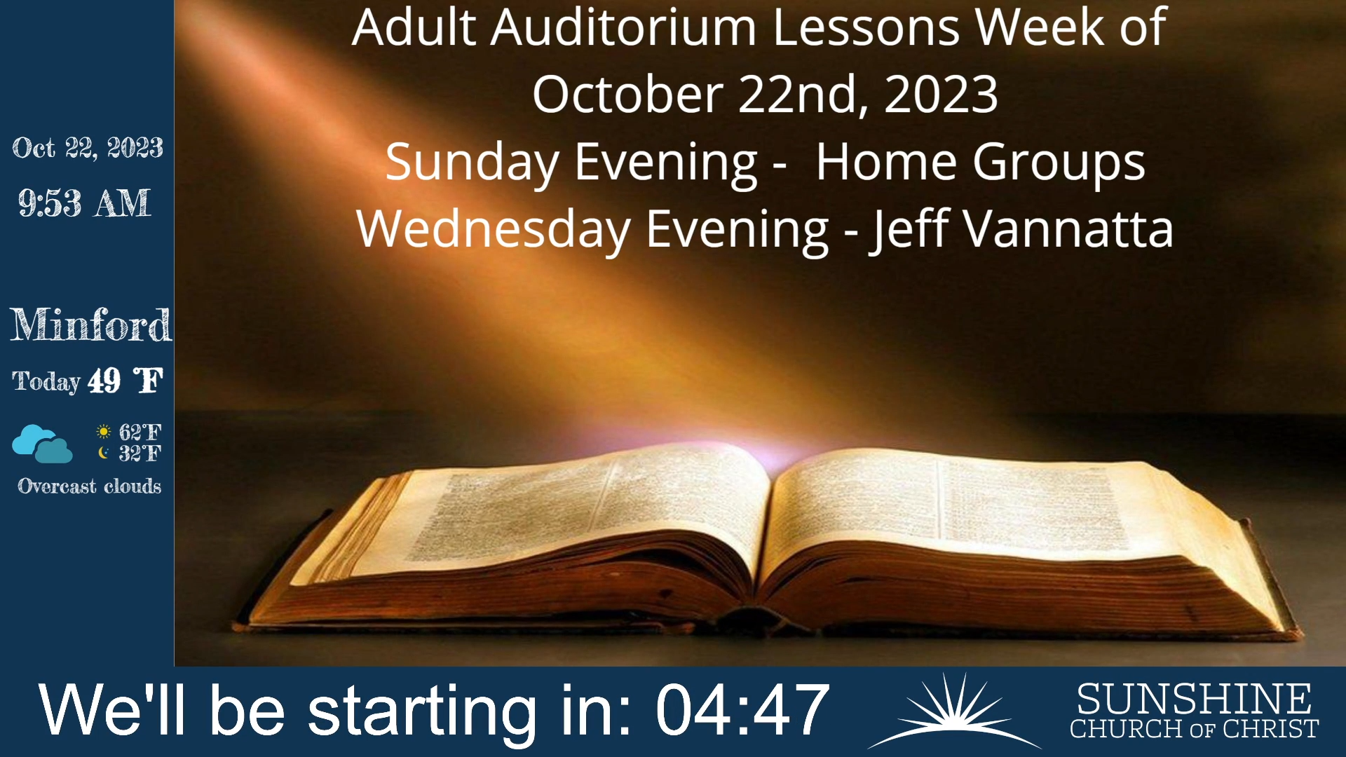 Sunday Morning Service - 10/22/2023