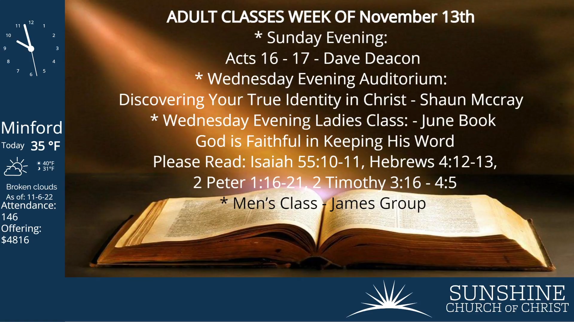 Sunday Morning Service - 11/13/2022