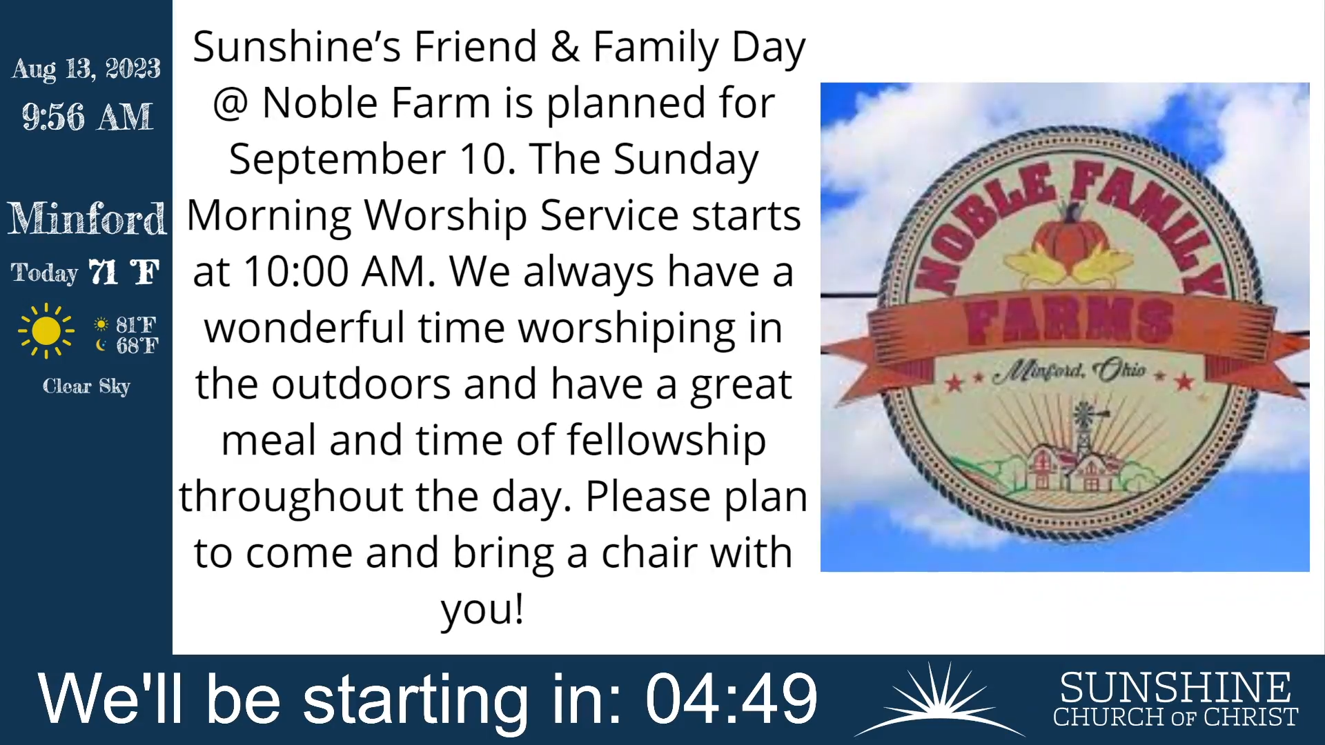 Sunday Morning Service - 08/13/2023