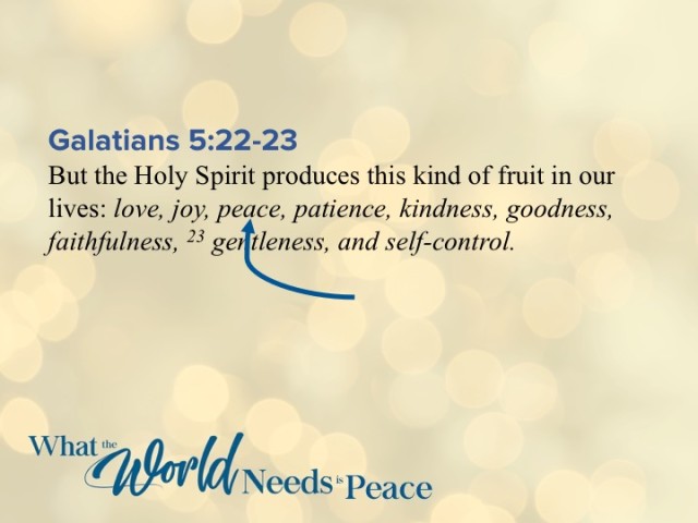 What the world needs is Peace