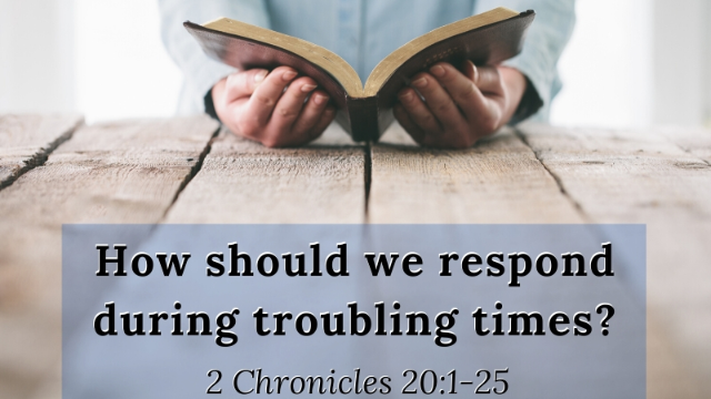 How should we respond during troubling times?