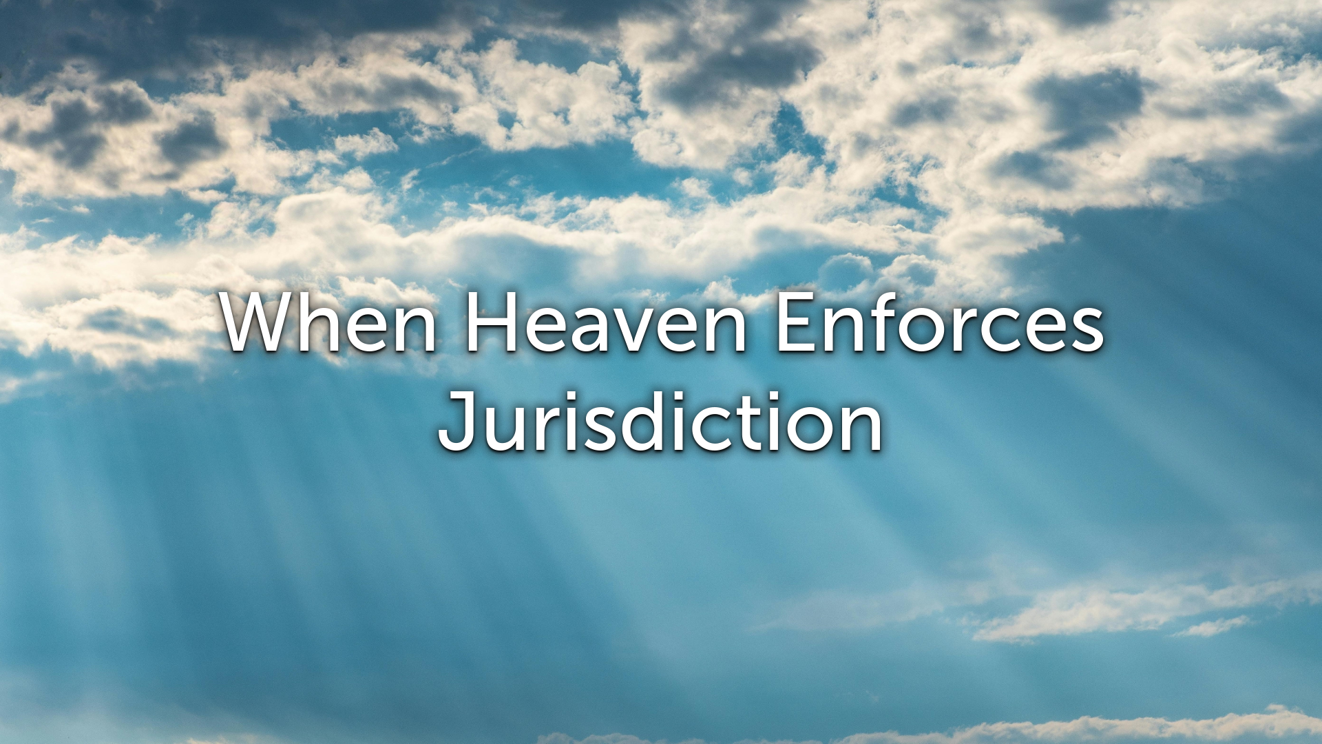 Haftarah Beshalach- When Heaven Enforces Jurisdiction