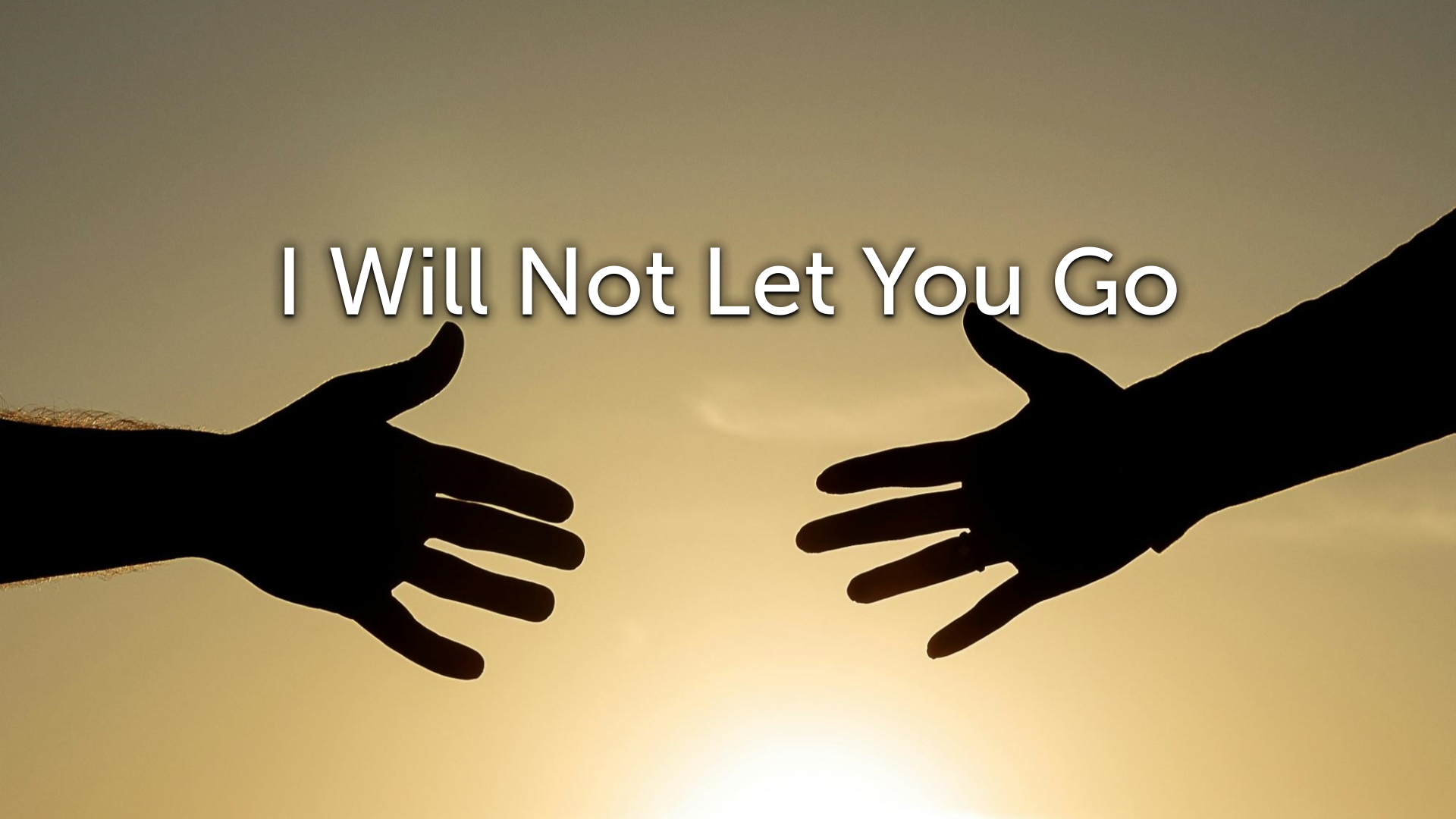 Haftarah - Bo - I Will Not Let You Go