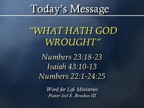 What Hath God Wrought