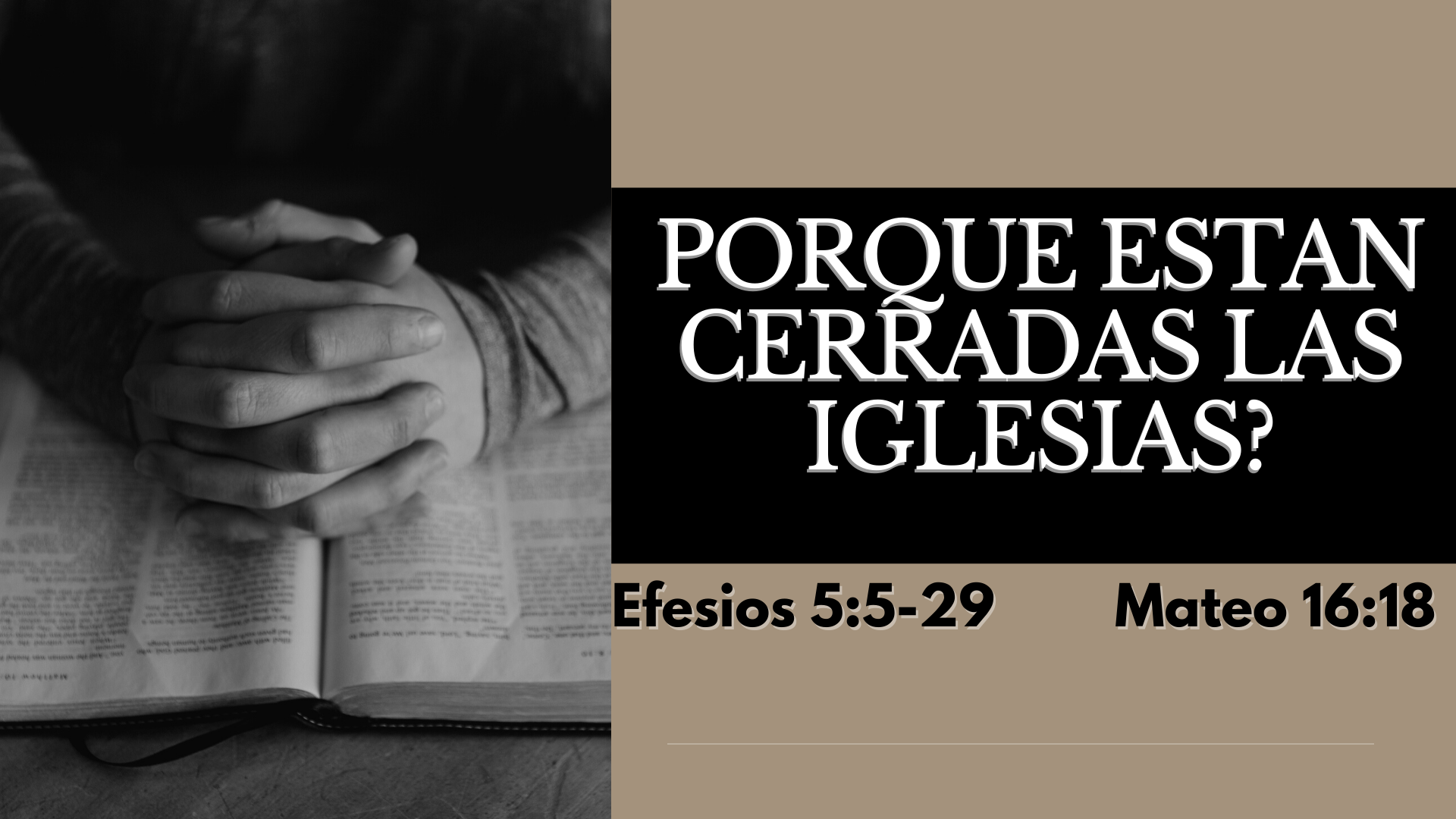 ¿Porque están cerradas las iglesias?