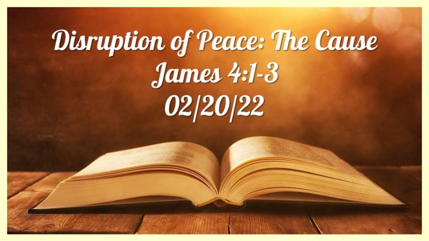 Disruption of Peace:  The Cause
