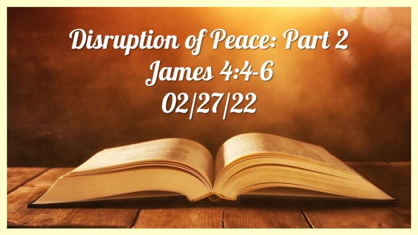 Disruption of Peace: The Cause II