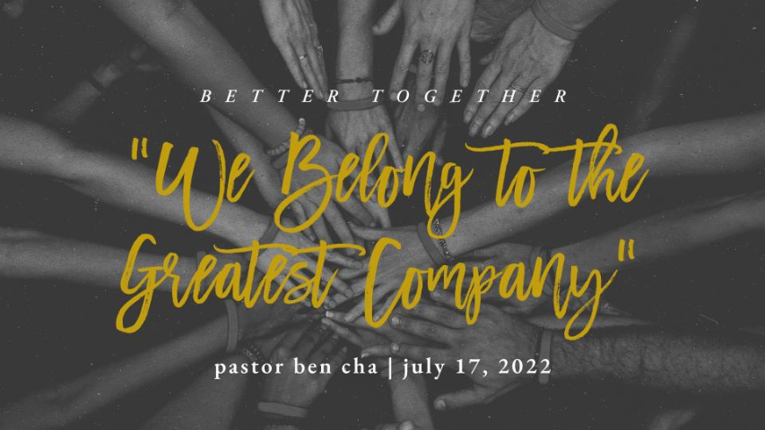 We Belong the the Greatest Company - Audio episode artwork