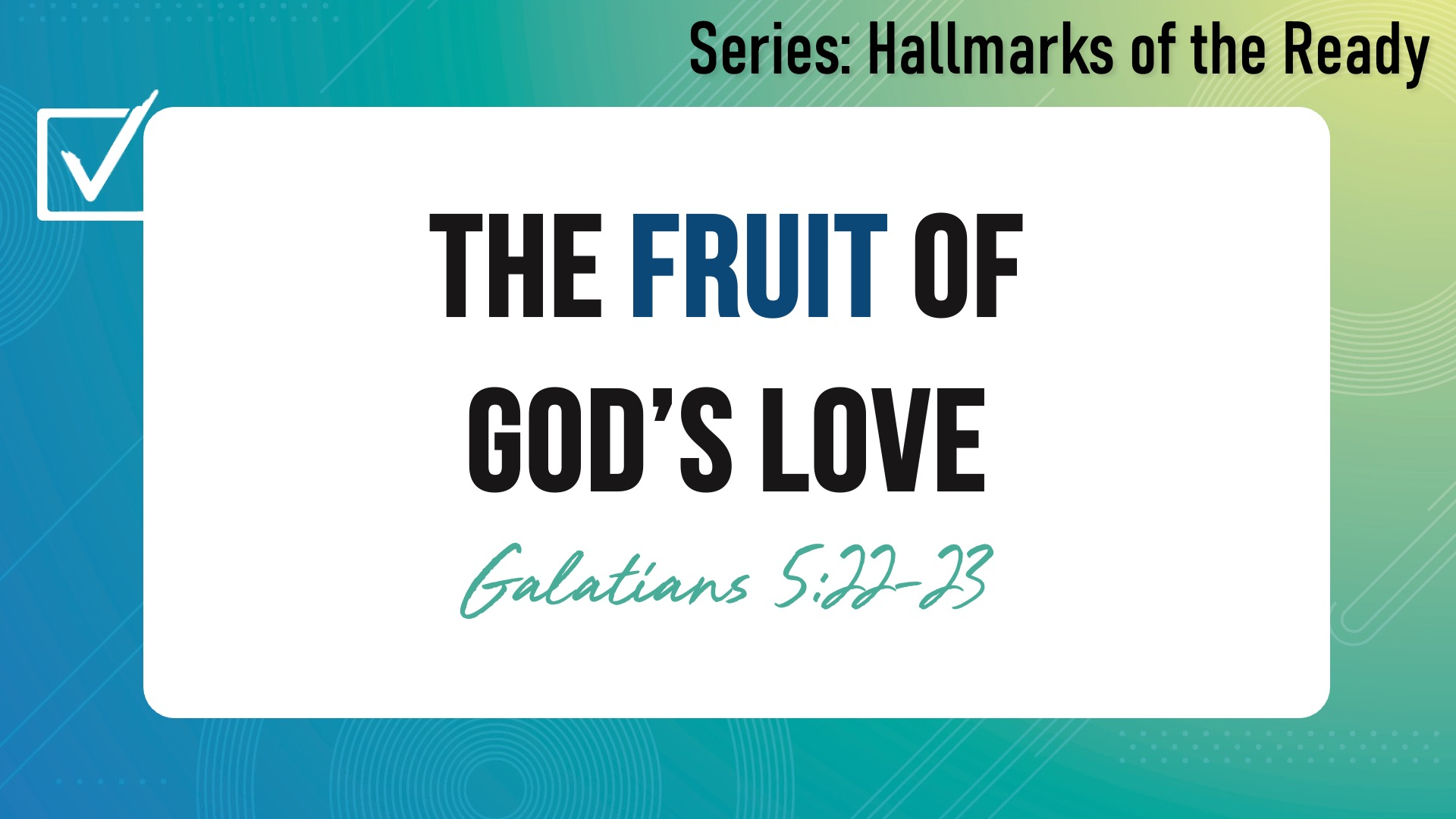 The fruit of God's Love - Audio episode artwork