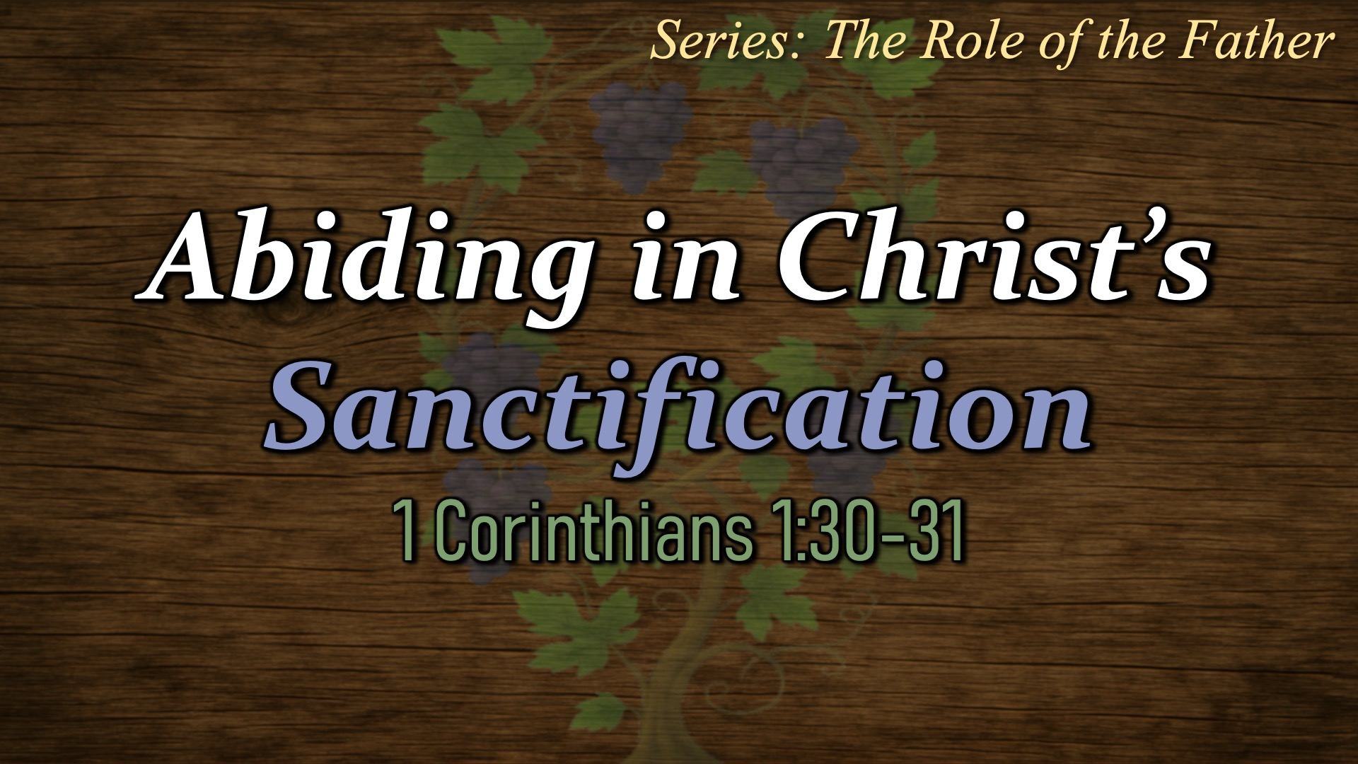 Abiding in Christ's Sanctification - Audio episode artwork