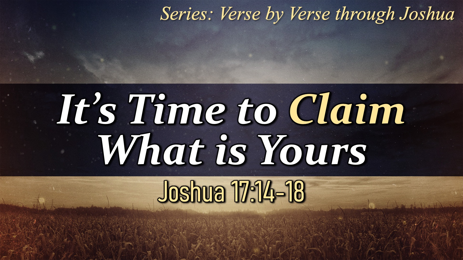 It's time to claim what is yours - Audio episode artwork