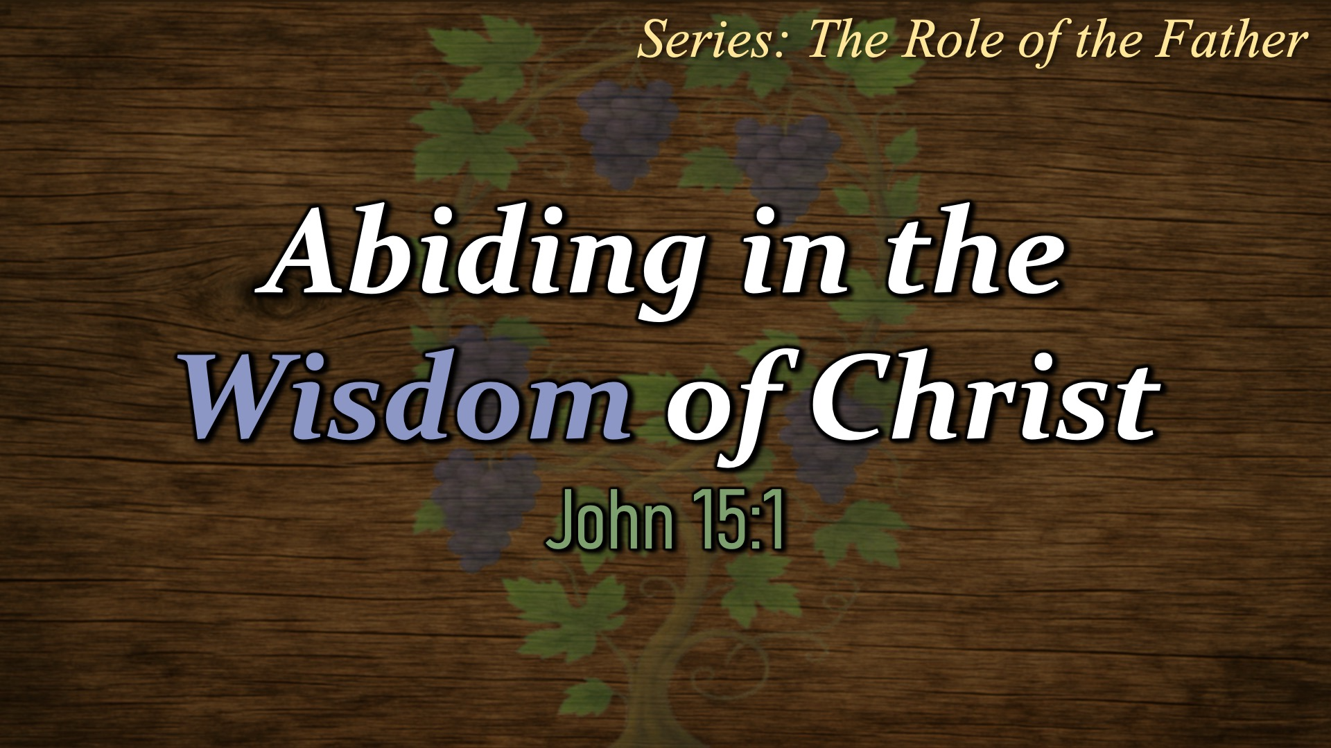 Abiding in the Wisdom of Christ - Audio episode artwork