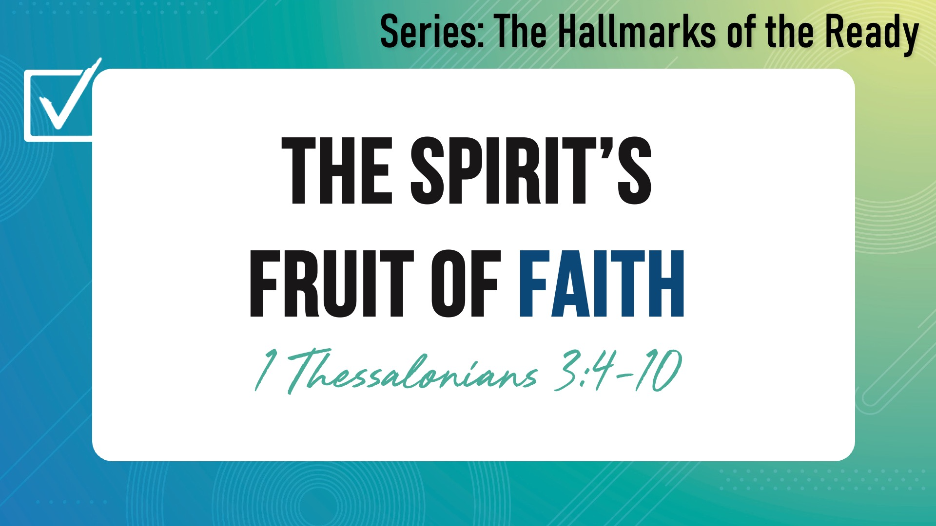 The Spirit's Fruit of Faith - Audio episode artwork